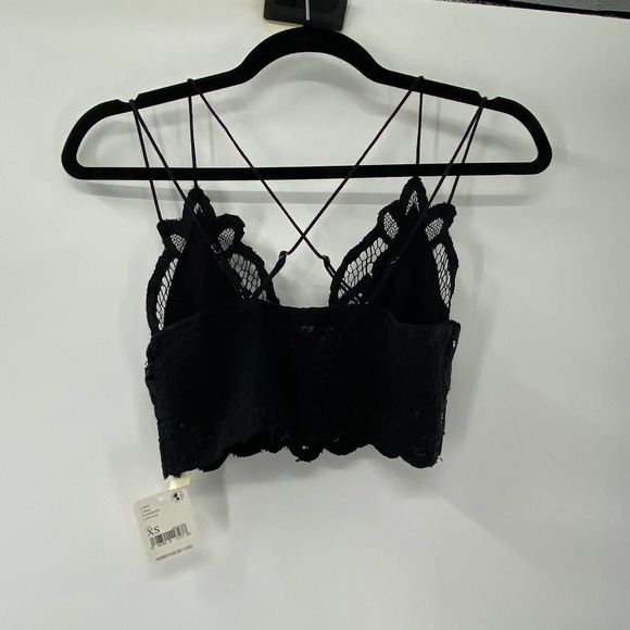 Free People Intimately Adella Black Crochet Lace Strappy Bralette Size XS NWT - Picture 7 of 12